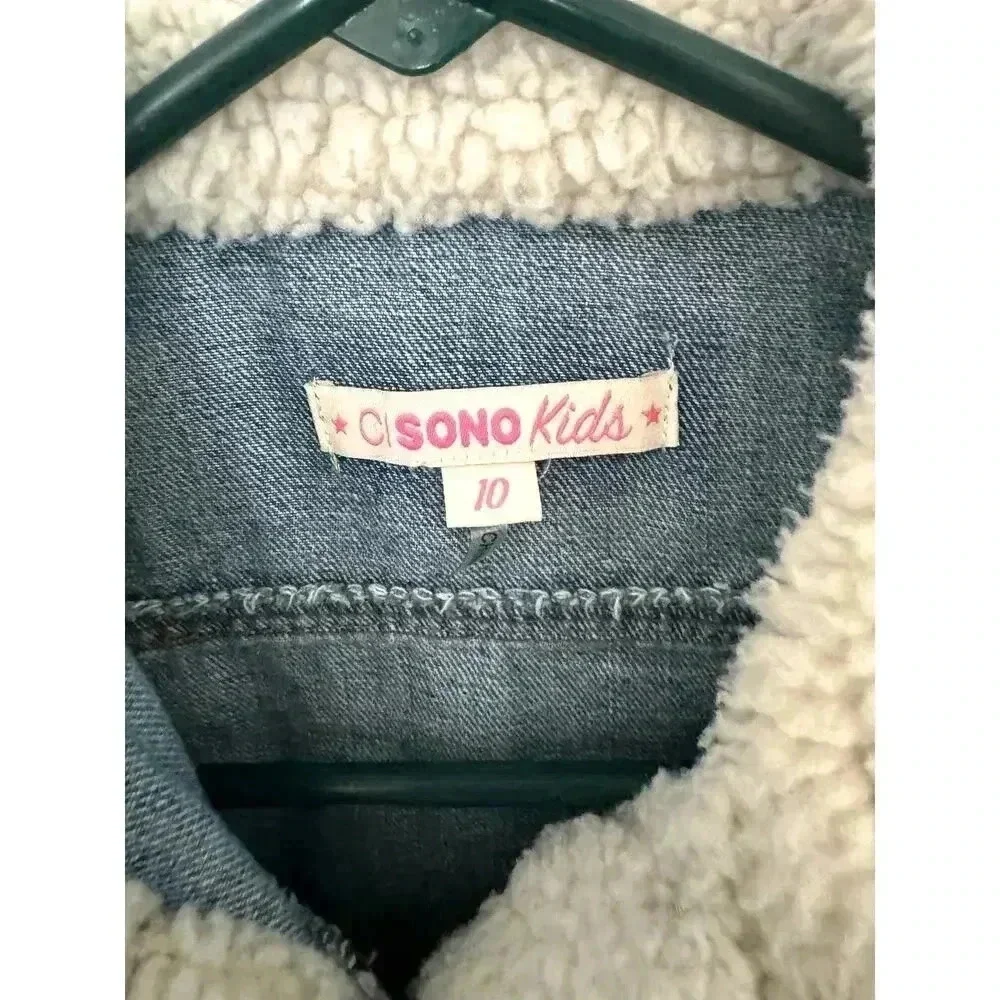CI Sono‎ kids 10 Faux fur collar denim Jacket